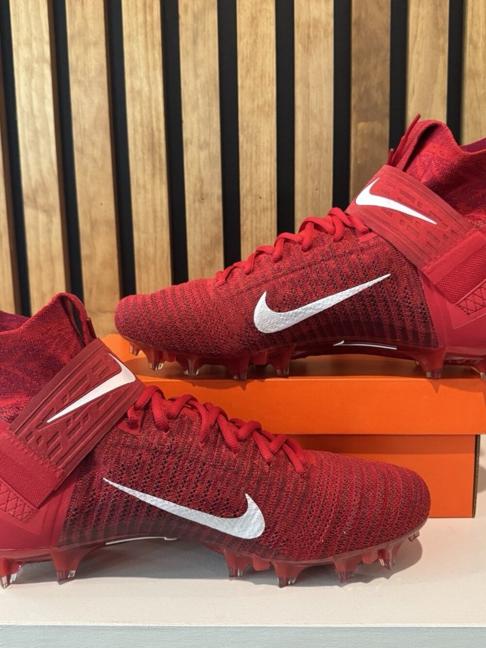 SIZE 12.5 - Nike Alpha Menace Elite 2 Football Cleats University Red BV2077-600